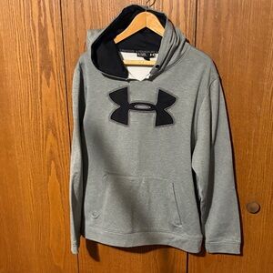 Under Armour Heather Gray Hoodie with Black Logo
